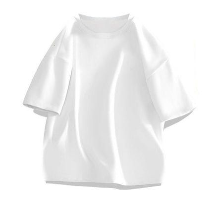Heavy-duty Xinjiang Cotton Short-sleeved T-shirt Men's Fashionable Brand Summer Loose Half-sleeve Fashionable Simple Printed Top for Couple