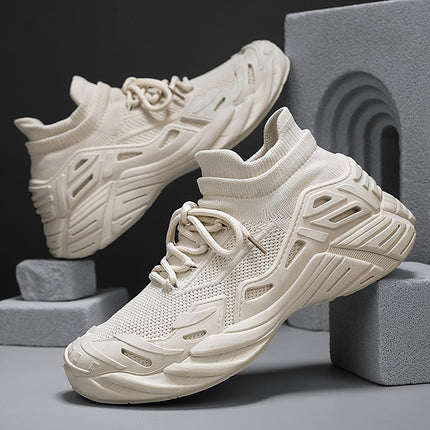 Summer New Men's Lightweight Running Shoes Octopus Socks Shoes Mecha Shoes Sports Mesh Breathable Fly Knit Men's Shoes