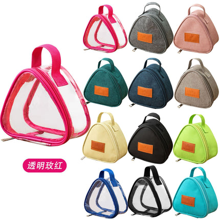 Triangular Lunch Box Handbag Polyester Rice Ball Insulated Lunch Box Bag Thickened Aluminum Foil Office Worker Lunch Bag Student Lunch Bag