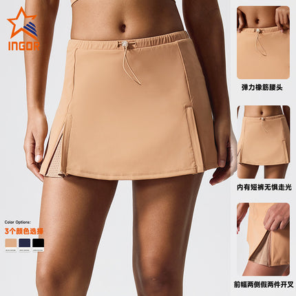 Cross-border Eco-friendly Renewable Fabric Tight Sports Skirt with Chest Pad Outdoor Golf Fitness Tennis suit Women
