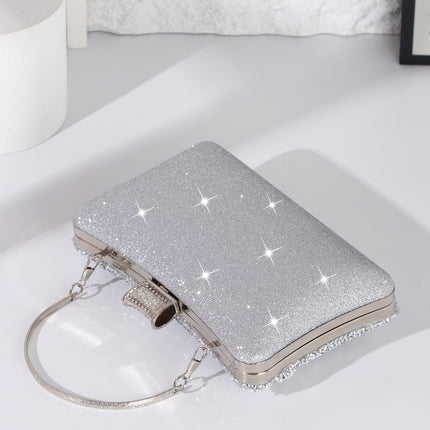 Cross-Border Fashion Rhinestone Evening Clutch Bag European and American High-End Retro Handbag Evening Party Diamond-Encrusted Handbag