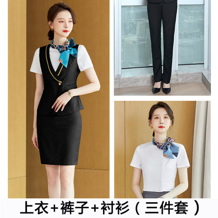 China Southern Airlines stewardess uniform professional suit female hotel front desk reception temperament work clothes flight attendant interview clothing summer