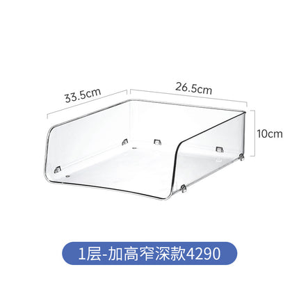 Desktop Storage Box Transparent Acrylic Box Can Be Stacked Kitchen Snack Storage Basket Cosmetics Mask Storage Box