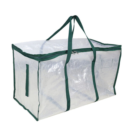 Cross-border pe portable transparent woven bag moving large capacity storage bag cotton quilt storage bag luggage bag packing bag