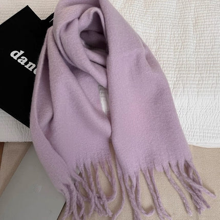 Atmospheric Imitation Cashmere Plaid Scarf for Women in Winter Thickened Warm Scarf for Students Versatile Scarf Live Broadcast Hot Cross-Border
