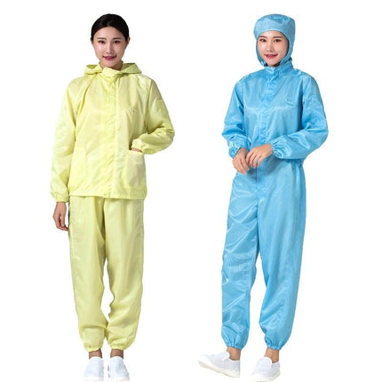 Static dust-free clothes overalls spray paint whole body one-piece suit blue men and women clean dust-proof clothes split washable