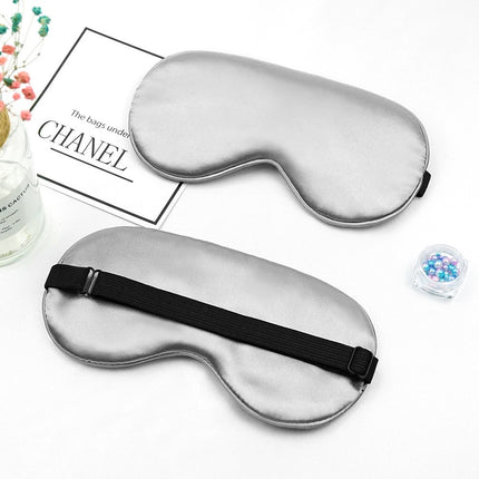 Cross-Border Wholesale Imitation Silk Eye Mask, Light-Blocking, Non-Pressing on the Eyes, Travel and Sleeping Eye Mask, Breathable Sleep Eye Mask, Adjustable