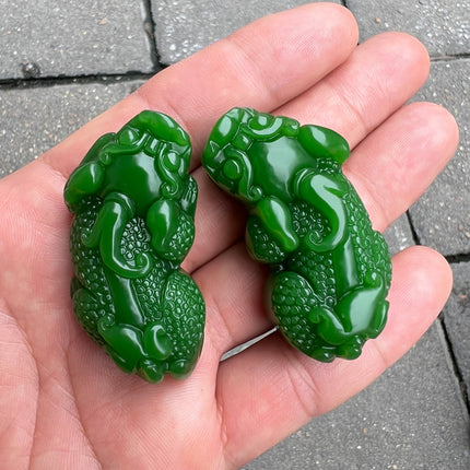 High-Quality Imitation Hetian Jade Jasper Spinach Green Outer Mongolia Material Pendant Jade Jewelry Pendant for Sales Opening Gift Live Broadcast Model