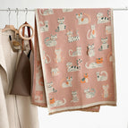 Cute relaxed cat pink