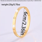 Gold four-leaf flower bracelet / 18K