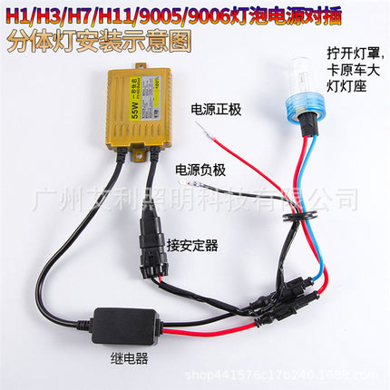 Cross-Border Hot-Selling Car Hid Xenon Lamps H1H3H4H7H119005Hid Set Hid Headlights Wholesale