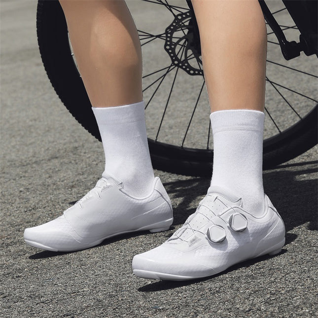 Cross-Border Foreign Trade Summer Breathable Mesh Cycling Shoes Cycling Shoes for Men and Women Road Bike Lock Shoes Bicycle Lock-Free Shoes