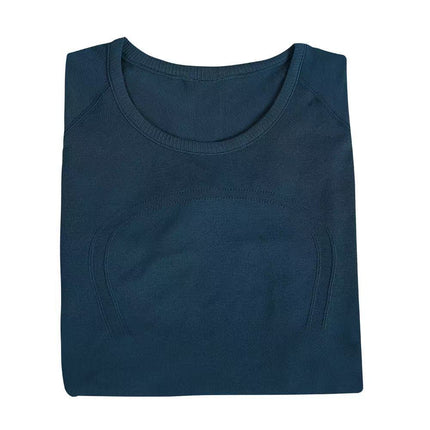 Luludarling Seamless Yoga Short-Sleeved Swiftly Slimming Look All-In-One Breathable Sports Fitness Base Layer