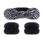 Black striped headband + 2 black wristbands/flat car interface