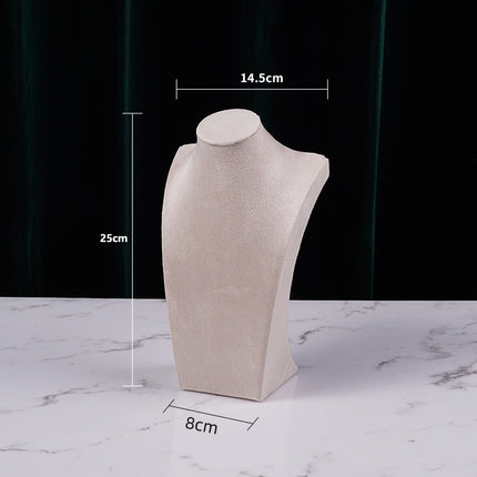 Flannel Necklace Display Stand portrait model jewelry stand clavicle chain necklace jewelry display shooting live display stand
