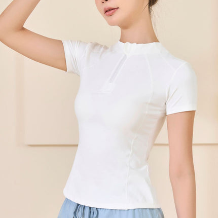 Summer Outdoor Fitness Clothing Short-sleeved Top Sports Gym Morning Running Clothing Yoga Clothing Breathable Slim T-shirt