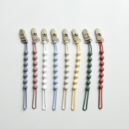 Ins Nordic Style New Plastic Clip Silicone Chain Baby Toy Grinding Stick Tooth Gum Silicone Chain Nipple Anti-losing Rope