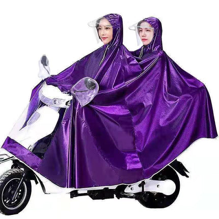 [New Listing] Raincoat Electric Car Motorcycle Increased Thickening and Long Anti-Rainstorm Double Riding Poncho