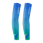 Sun protection sleeves-sports blue and green / One Size