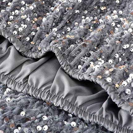 plus size Spring and Autumn New Elegant Velvet Sequin Skirt 2025 High Waist Skirt Fashion Hip-Covering Skirt