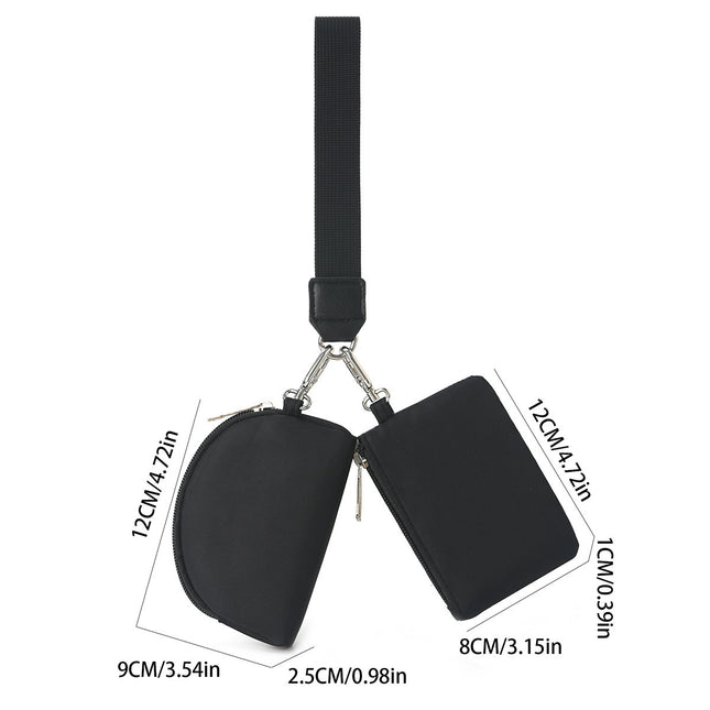 2024 New Lulu Same Style Wrist Bag Portable Lulu Card Bag Bank Card Mini Coin Cosmetics Bag