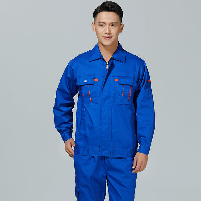 Spring and Autumn long-sleeved summer short-sleeved work clothes suit men's and women's work clothes factory workshop worker work clothes