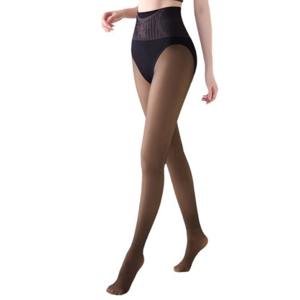 0d Black Silk Water Light Socks Autumn and Winter fleece-lined Light Leg Artifact Female Flower Fairy Naked Hip Leggings Spring and Autumn Pantyhose
