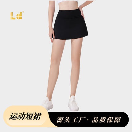 [in Stock] Ld Yoga Spring/Summer Short Skirt Anti-Exposure Fitness High-Waisted Sports Quick-Dry Training Tennis Pleated Skirt