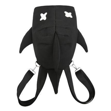 Funny Shark Backpack Female College Students Japanese All-match Male Couple Class Shopping Outdoor Tide Travel Small Schoolbag