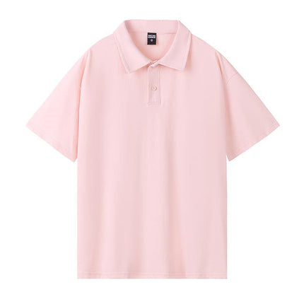 260 grams of heavy 32 double yarn cotton fashion lapel short sleeve POLO shirt men's and women's street trend can be customized