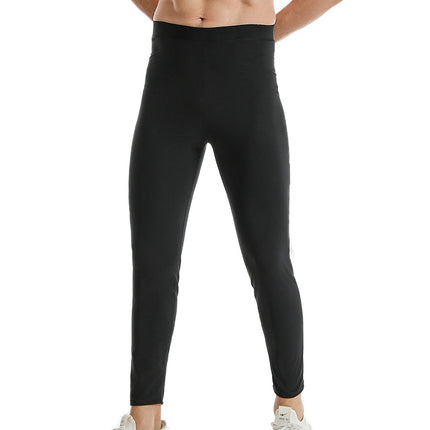 Outdoor Men's Running Fitness Sports Body Shaping Sweat Pants Sauna Coated Casual Sweat Shaping Pants