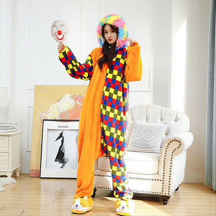 Autumn and Winter Flannel Dragon Training Cartoon Cheshire Cat Dinosaur Siaman Pajamas for Men and Women Tianma Home Clothes Clown Husky