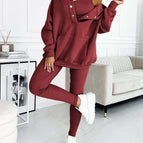 (Three-piece) wine red / S