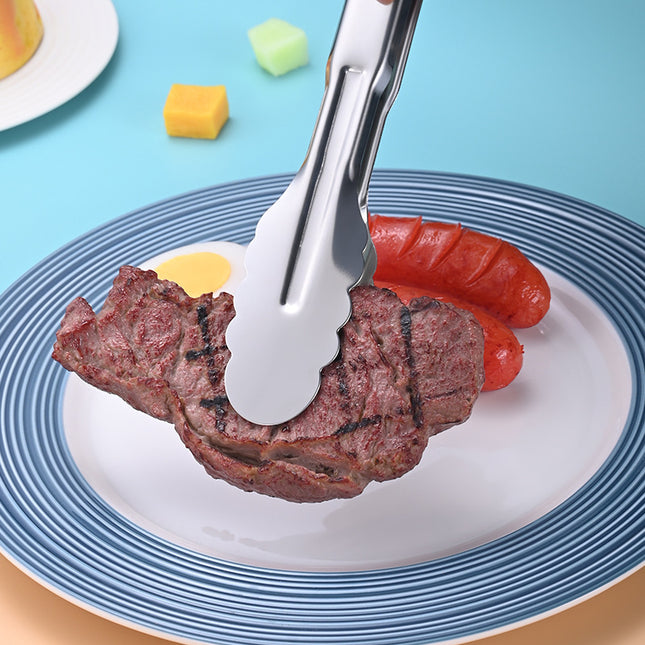 Stainless Steel Food Clip Kitchen Anti-scalding Bread Clip Outdoor Barbecue Clip Buffet Steak Food Clip