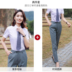 Women's Purple Shirt Grey Pants / S