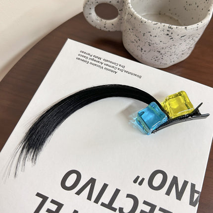 Cute Dick Hair Clip Wig Small Braid Headdress Hair Clip Female Anime Suwon Qianhe Same Style Duckbill Bangs