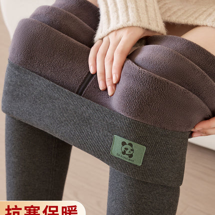 Cotton Lambswool Leggings for Women 2025 Winter New High-Waisted Warm Fleece-Lined Thickeneded Outer and Inner Wear Large Size Autumn Pants