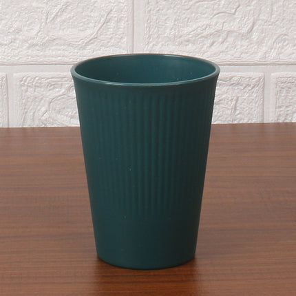 Striped Cup 8 Boxed Wheat Straw Household Water Cup Drop-resistant Handicap Cup Brush Cup Restaurant Juice Cup