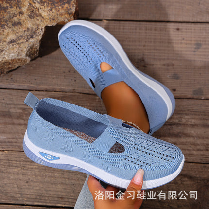 Women's Summer Breathable Soft-Soled Shoes for Middle-Aged and Elderly Mothers Temu Cross-Border Dropshipping Large Size Women's Shoes Clogs Cut Out