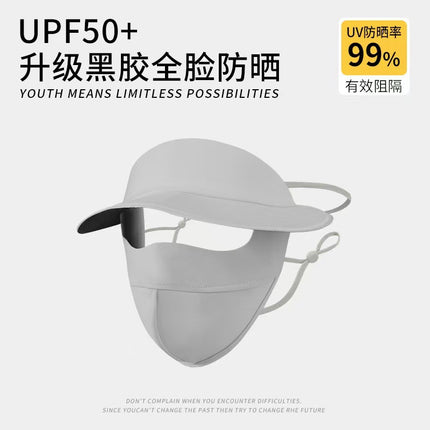 Summer Facekini Sun Protection Mask with Brim for Driving, Neck Protection, Face Covering, Uv Protection, Fashionable for Commuting