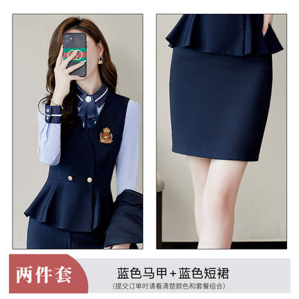 Kindergarten Teachers Garden Clothes Work Clothes Autumn and Winter New Kindergarten Teachers Vocational Middle School Students College Style suit Female dress