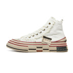 Dc beggar shoes high top white and red / 35