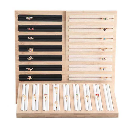 Simple Solid Wood Ring Display Plate Jewelry Rack Earrings Rack Earrings Ring Display Tray Jewelry Display Rack