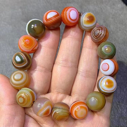 Natural Xinjiang Gobi Stone Alashan Stone Silk Eye Stone Bracelet Agate Original Stone Bracelet Wholesale