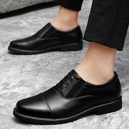 Cross-Border Casual Leather Shoes Youth Formal Shoes Security Professional Business Formal Leather Shoes Men's Slip-On Manufacturer Foreign Trade