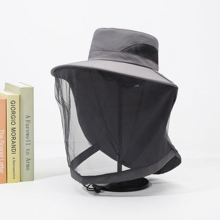 Mask Anti-mosquito Visor Hat Men's Summer Outdoor Fishing Sunscreen Fisherman Hat Shawl Face Covering Men's Sun Hat