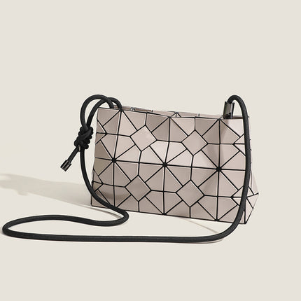 2026 New Trendy Geometric Rhombus Sequin Drawstring Tofu Bag Versatile Fashion Shoulder Crossbody Underarm Pillow Bag