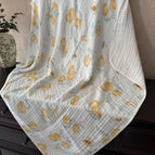 Six layers of super soft bamboo cotton-yellow peach / 105 by 105cm
