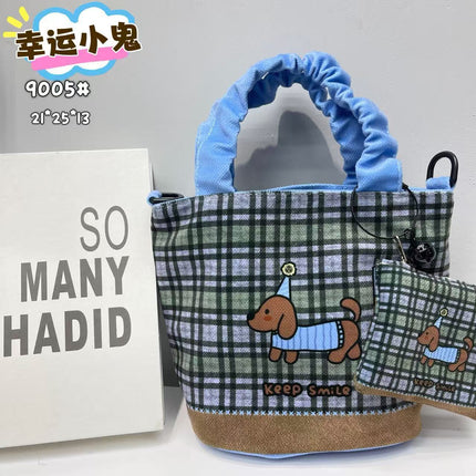 New Girls Handbag Storage Bag Cute Lunch Box Bag Handbag Mother Bag Korean Cartoon Bag Hand Bag