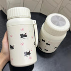 Cup comes with tea separator / 700ml [bowknot kitten] dazzling green handle